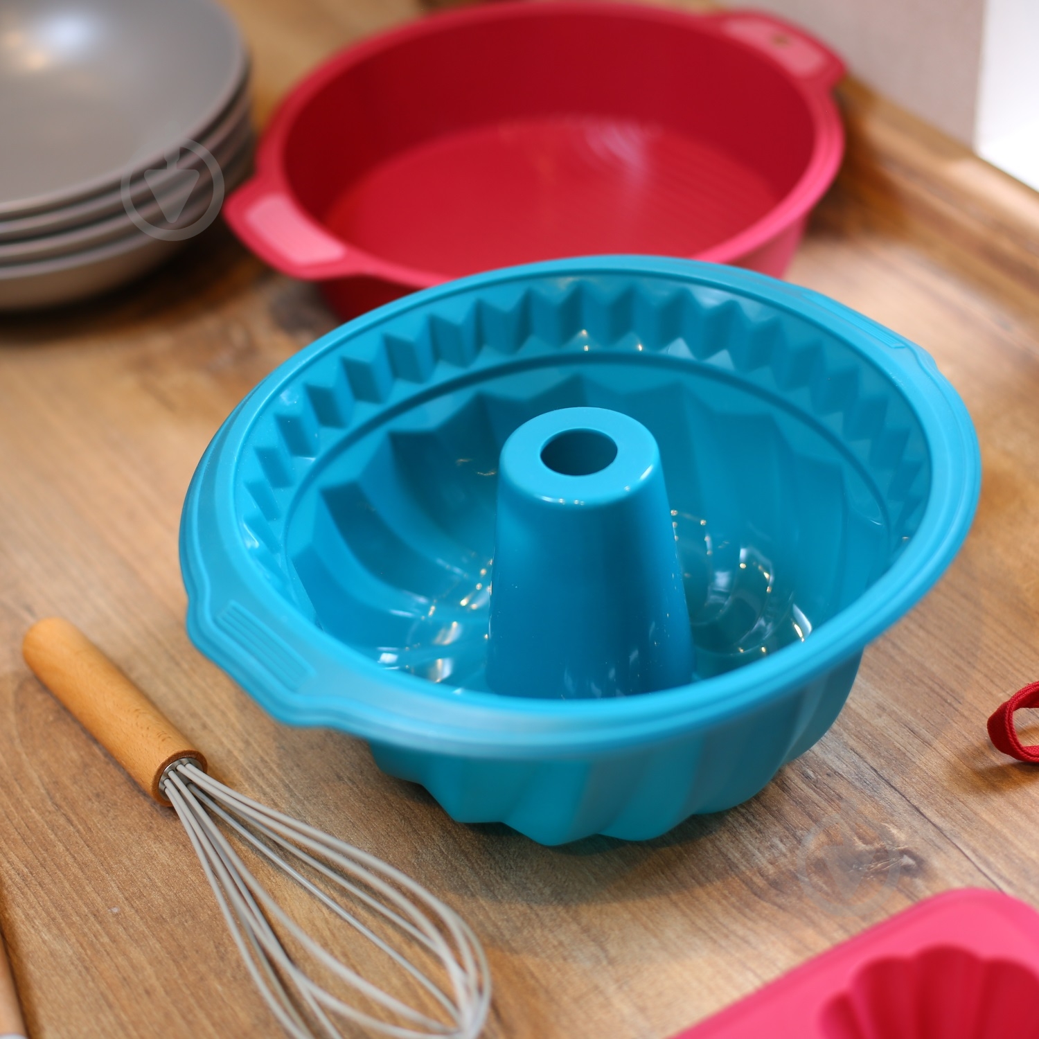 Форма для випікання кексу Smart Kitchen by Flamberg Magic Ring з втулкою 28х24х10.5 см бірюза - фото 4