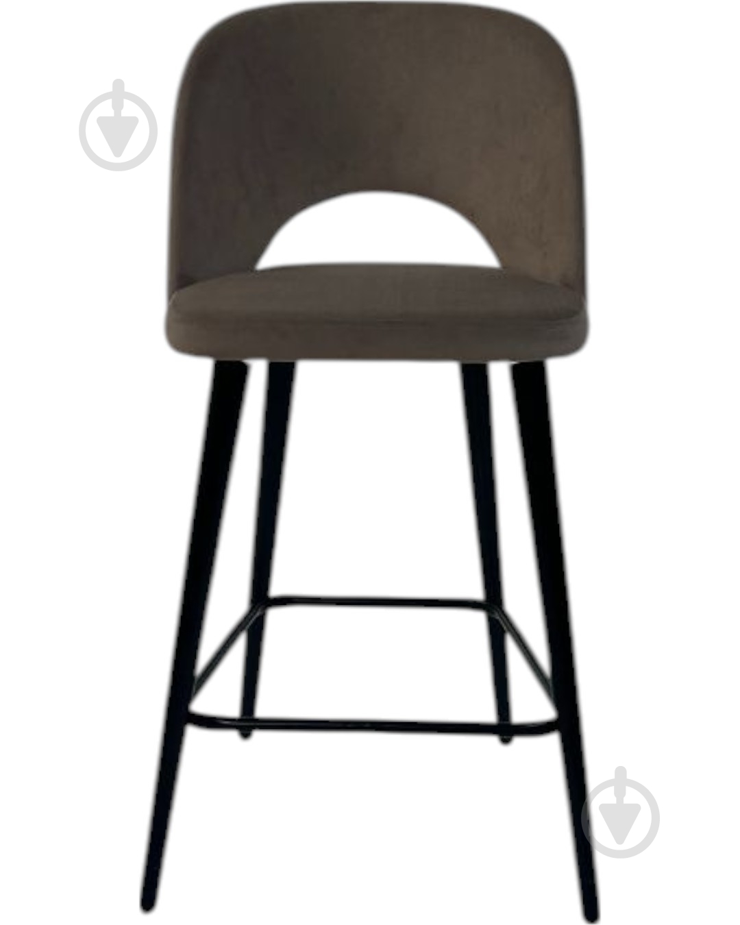 Стілець барний TWINSANN Mark 580x500x980 мм чорний / коричневий - фото 1 Стілець барний TWINSANN Mark 580x500x980 мм чорний / коричневий - фото 1