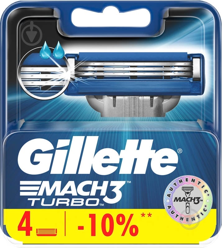 Сменный картридж Gillette Mach 3 Turbo 4 шт. - фото 2