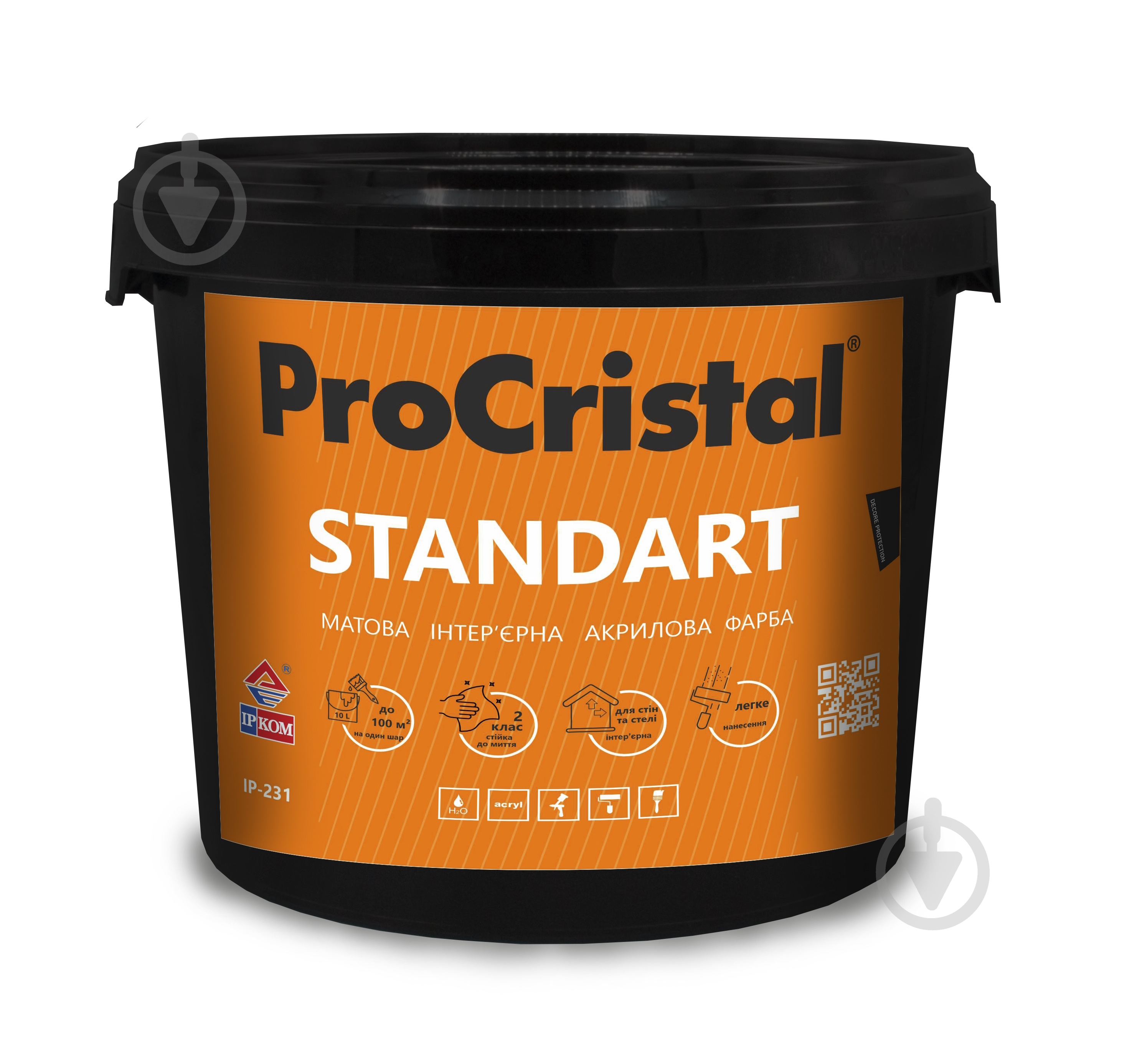 Краска акриловая ProCristal Стандарт ИР-231 мат NOVA S152 5 л - фото 2