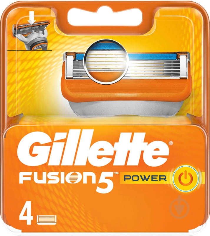 Сменный картридж Gillette Fusion 5 Power 4 шт. - фото 2 Сменный картридж Gillette Fusion 5 Power 4 шт. - фото 2