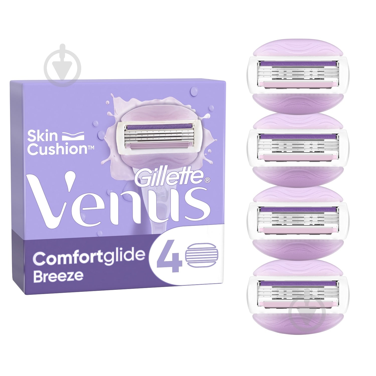 Сменный картридж Gillette Venus ComfortGlide Breeze 4 шт. - фото 1