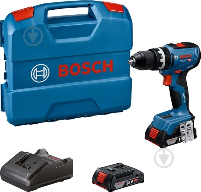 Шуруповерт ударний акумуляторний Bosch Professional GSB 18V-65 + 06019N3100 - фото 1