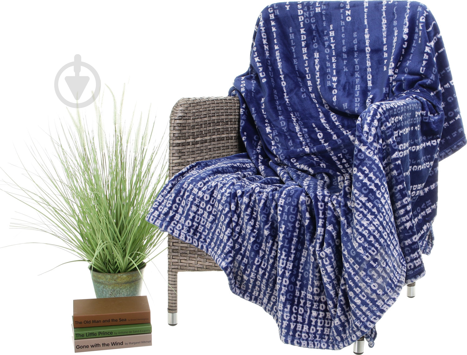 Плед Frannel Code 160x200 см синій La Nuit - фото 1 Плед Frannel Code 160x200 см синій La Nuit - фото 1