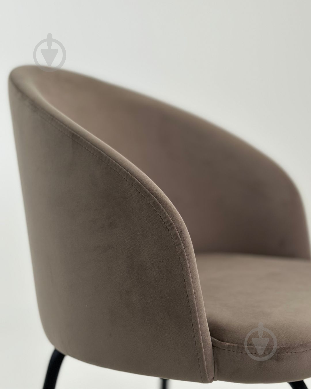 Стул TWINSANN Мilano 540x520x840 мм (ножки металл) коричневый / черный - фото 2