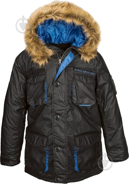 Куртка-парка мужская зимняя Alpha Industries Glacied Park AL-IND-GP-BL р.M черная - фото 1