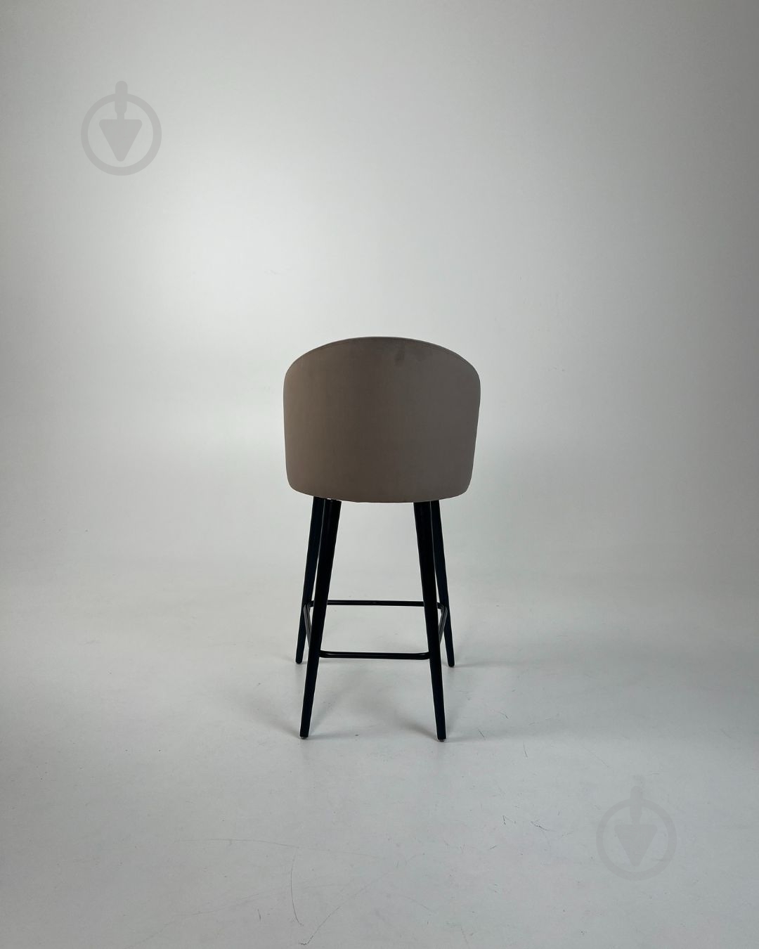 Стілець барний TWINSANN Milano 540x520x1030 мм чорний / коричневий - фото 3 Стілець барний TWINSANN Milano 540x520x1030 мм чорний / коричневий - фото 3