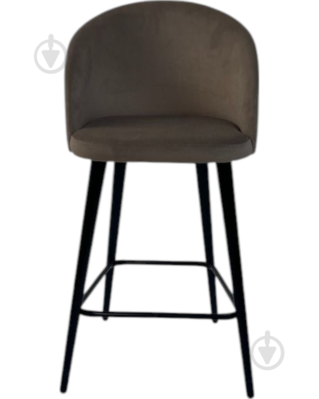 Стілець барний TWINSANN Milano 540x520x1030 мм чорний / коричневий - фото 1 Стілець барний TWINSANN Milano 540x520x1030 мм чорний / коричневий - фото 1