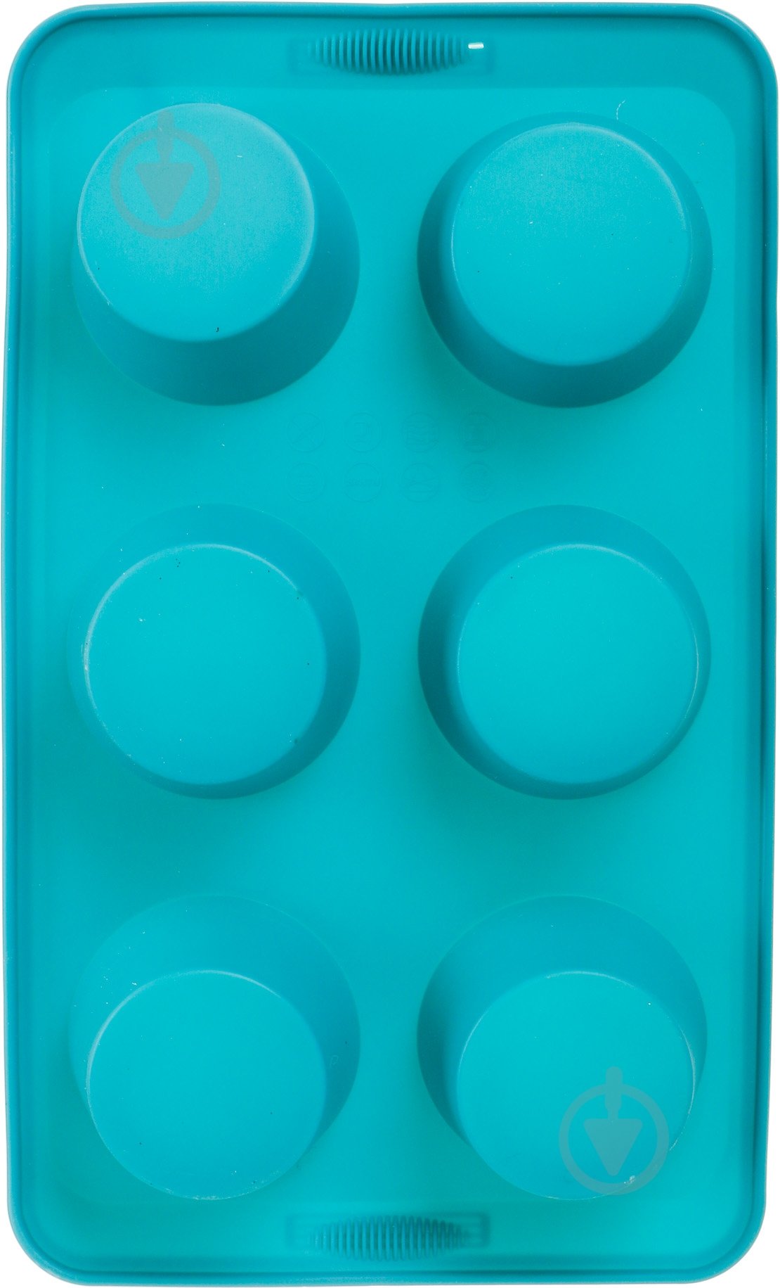 Форма для кексів Smart Kitchen by Flamberg Magic Ring Хвиляста 30х19х4,1 см 6 шт. бірюза - фото 3