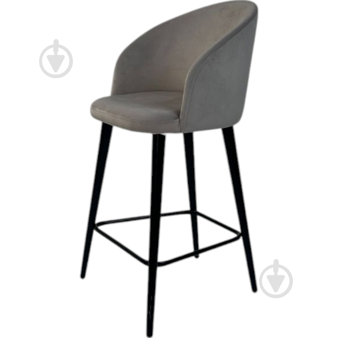 Стілець барний TWINSANN Milano 540x520x1030 мм чорний / світло-сірий - фото 1 Стілець барний TWINSANN Milano 540x520x1030 мм чорний / світло-сірий - фото 1