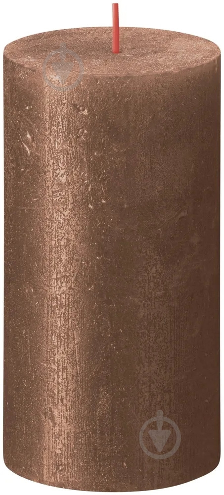 Свеча Рустик столбик SHIMMER 130/68 медь Bolsius - фото 1