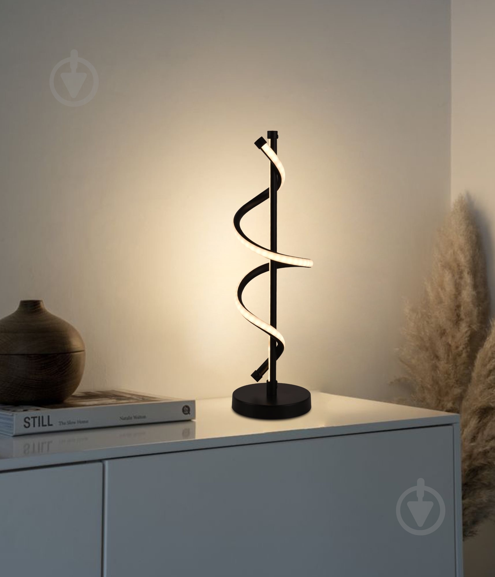 Настільна лампа декоративна Valeso 1x12 Вт без цоколя чорний TD2014 BK - фото 1