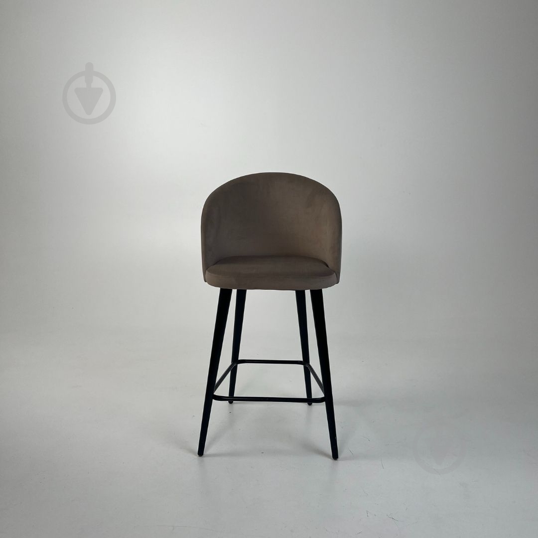 Стул барный TWINSANN Milano 540x520x1030 мм черный / бежевый - фото 3