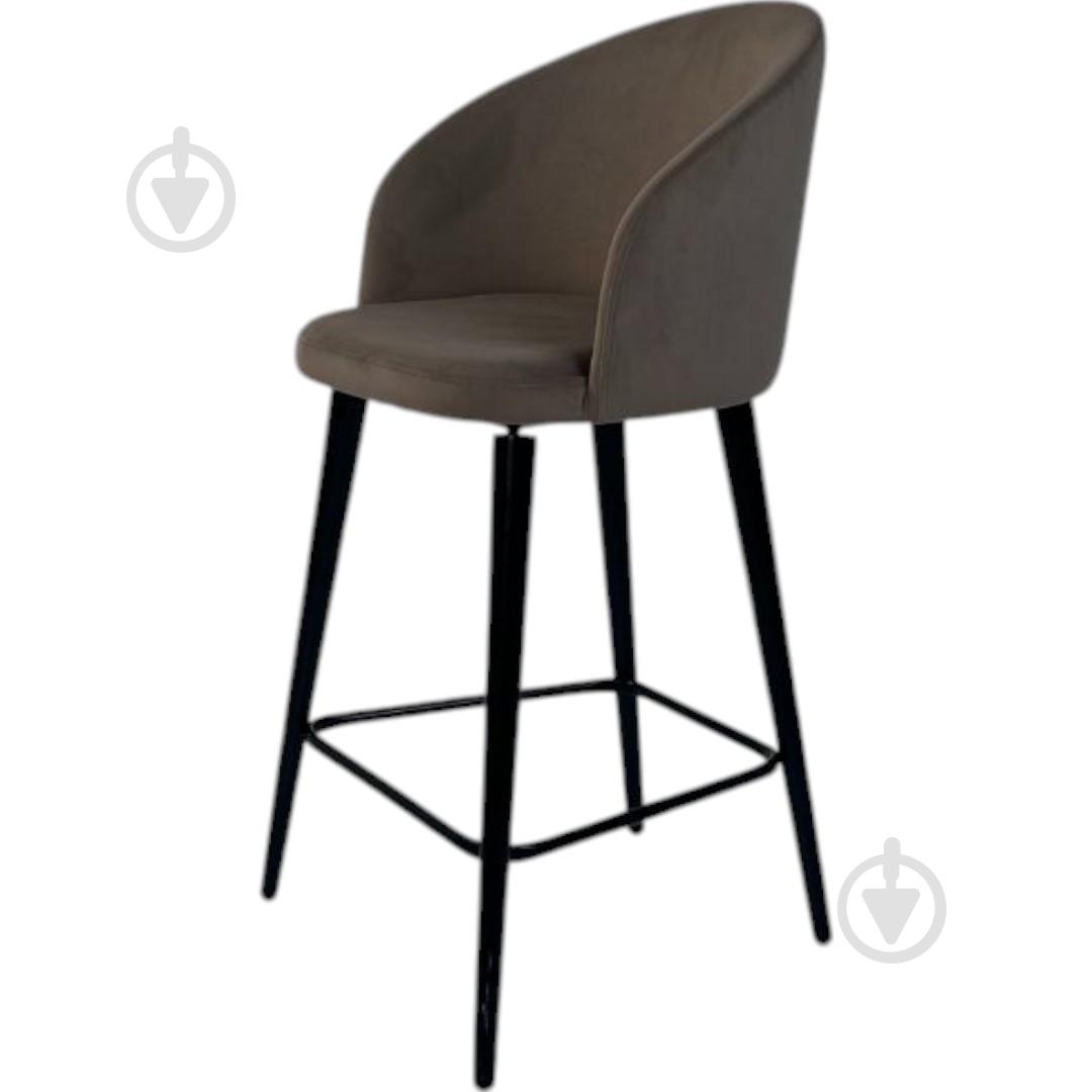 Стул барный TWINSANN Milano 540x520x1030 мм черный / бежевый - фото 1