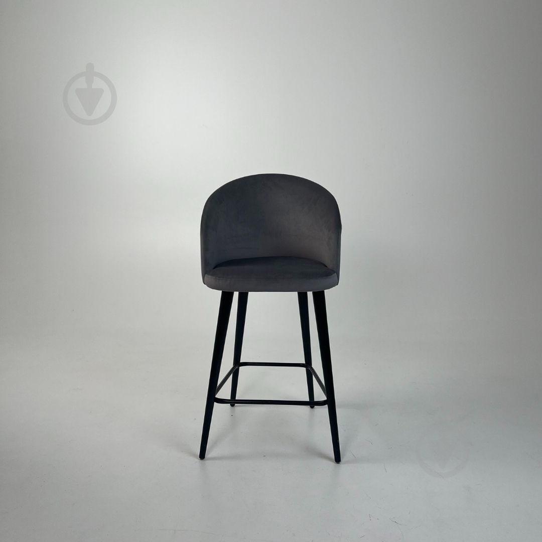 Стул барный TWINSANN Milano 540x520x1030 мм черный / темно-серый - фото 3 Стул барный TWINSANN Milano 540x520x1030 мм черный / темно-серый - фото 3