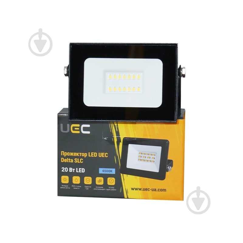 Прожектор светодиодный LED UEC Delta SLC 6500K 20 Вт IP65 черный SLC-20-IP65-0-B - фото 2 Прожектор светодиодный LED UEC Delta SLC 6500K 20 Вт IP65 черный SLC-20-IP65-0-B - фото 2