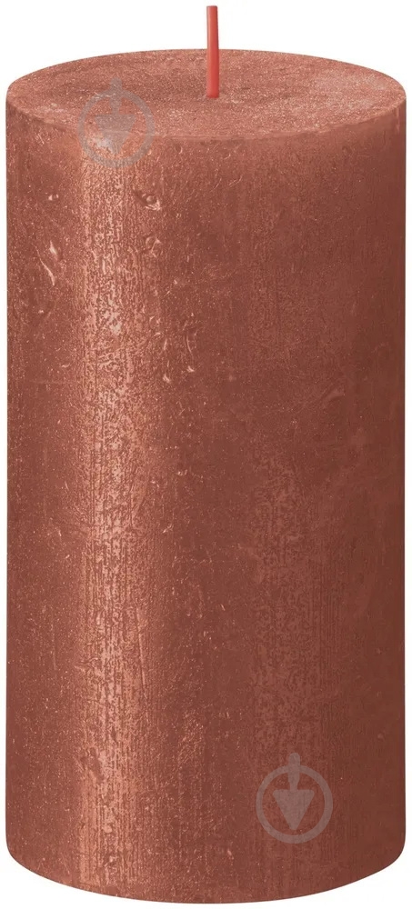 Свеча Рустик столбик SHIMMER 130/68 янтарь Bolsius - фото 1