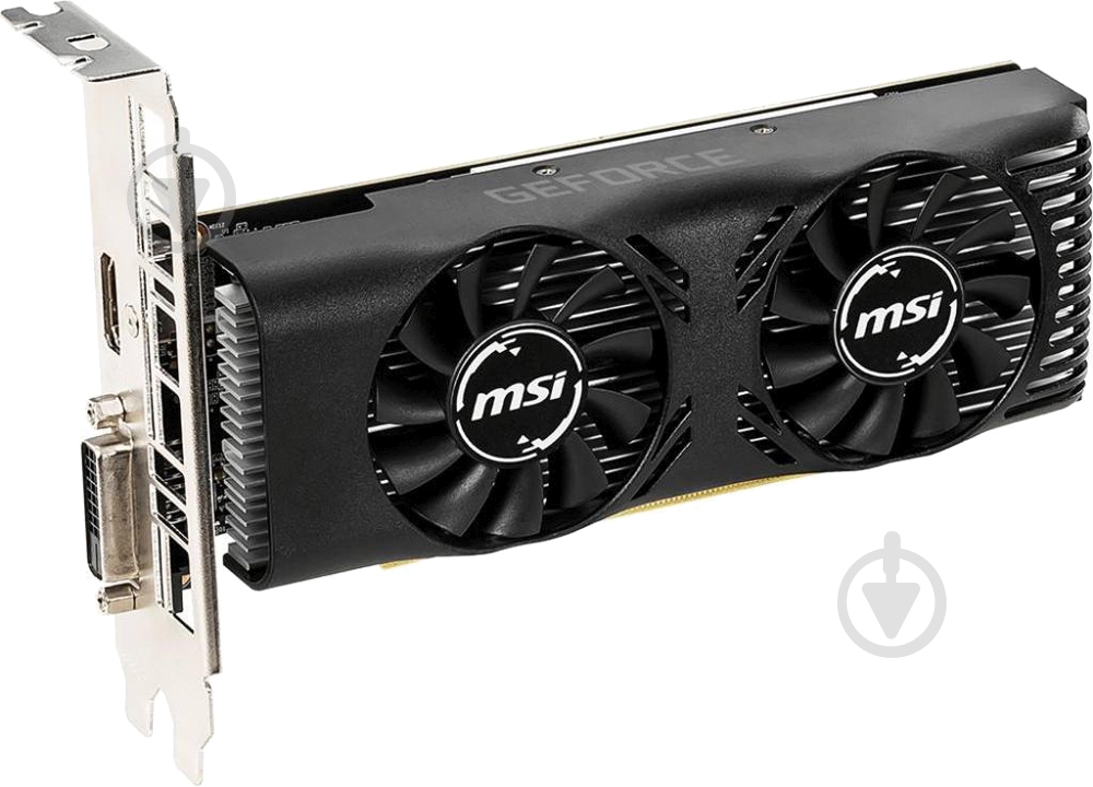 Видеокарта MSI GeForce GTX 1650 LP OC 4GB GDDR5 128bit (GTX 1650 4GT LP OC) - фото 1 Видеокарта MSI GeForce GTX 1650 LP OC 4GB GDDR5 128bit (GTX 1650 4GT LP OC) - фото 1
