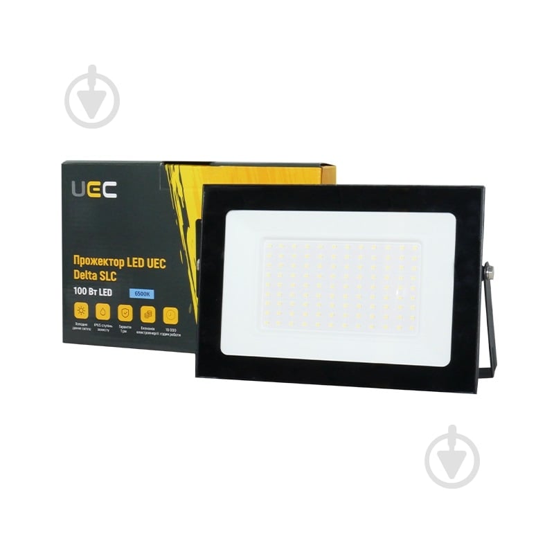 Прожектор світлодіодний LED UEC Delta SLC 6500K 100 Вт IP65 чорний SLC-100-IP65-0-B - фото 2 Прожектор світлодіодний LED UEC Delta SLC 6500K 100 Вт IP65 чорний SLC-100-IP65-0-B - фото 2
