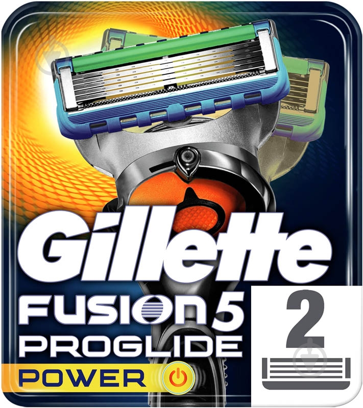 Сменный картридж Gillette Fusion 5 Proglide Power 2 шт. - фото 1
