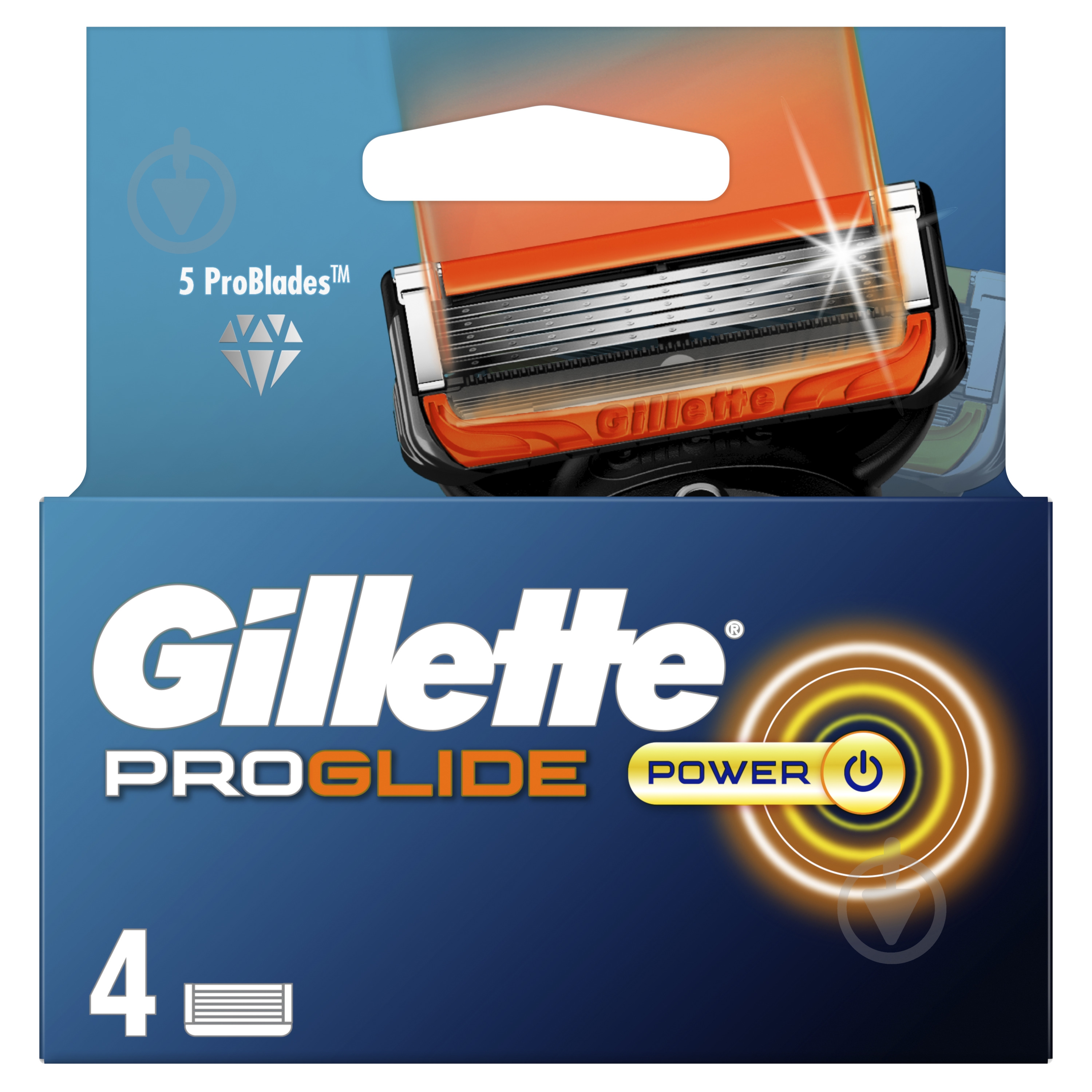 Сменный картридж GILLETTE ProGlide Power 4 шт. - фото 2 Сменный картридж GILLETTE ProGlide Power 4 шт. - фото 2