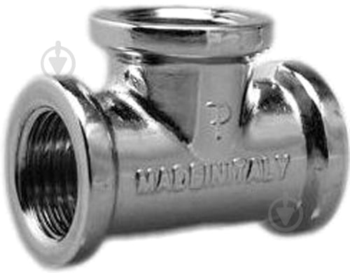 Тройник ВВВ Pattaroni хромированный 3/4 ВВВ - фото 1 Тройник ВВВ Pattaroni хромированный 3/4 ВВВ - фото 1