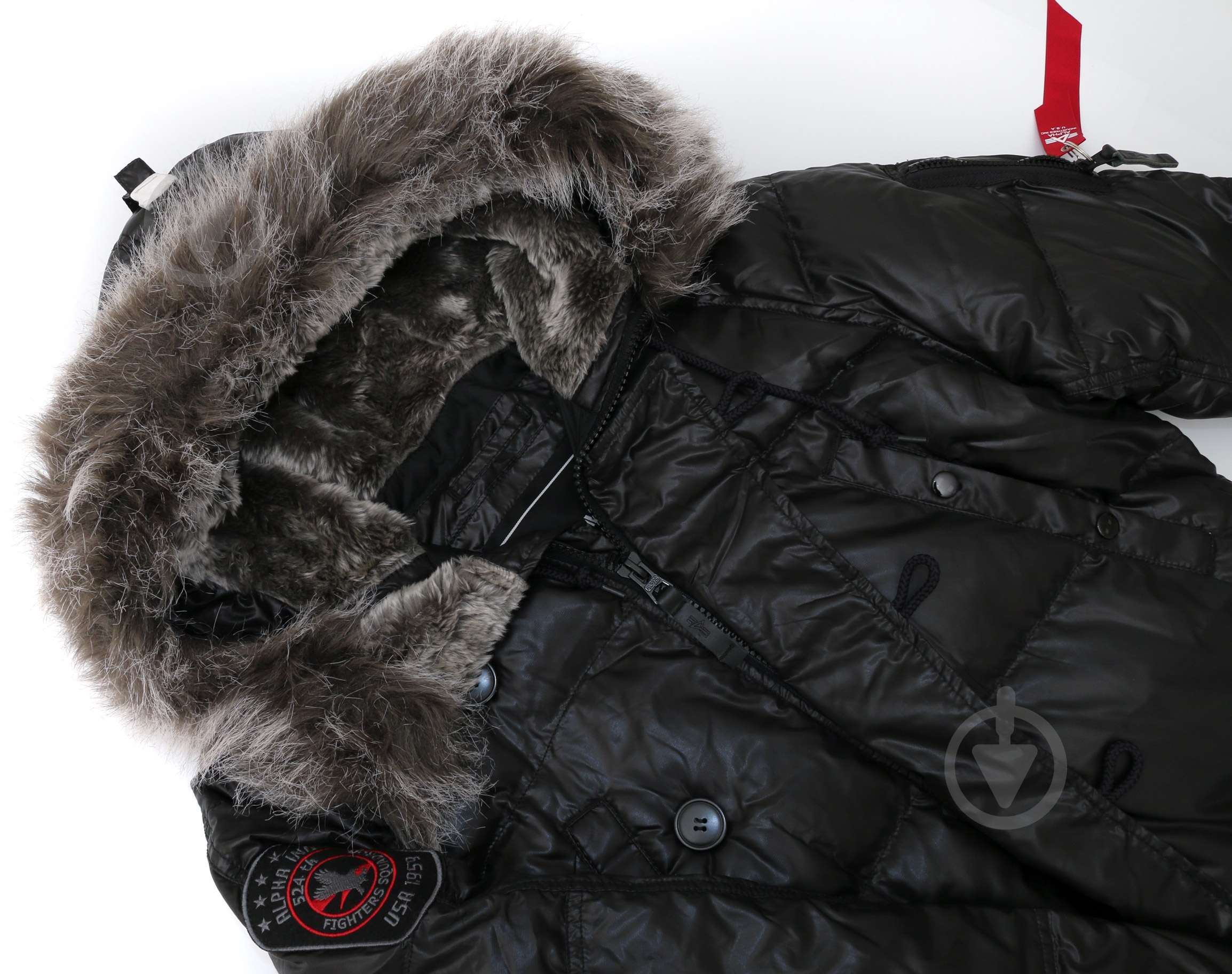 Куртка-парка мужская зимняя Alpha Industries N-3B Down AL-IND-N3B-D-BL р.XL black - фото 2