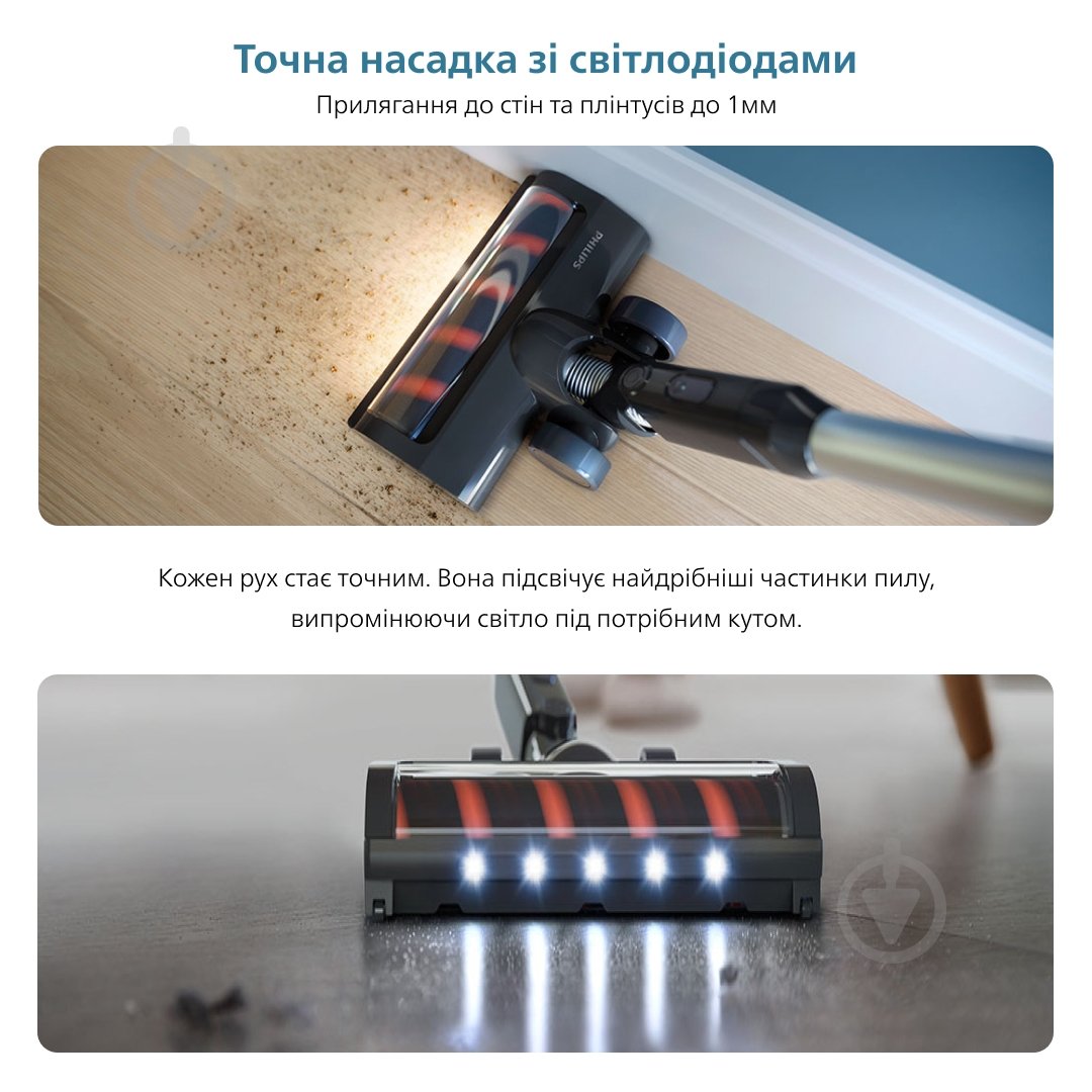 Пилосос акумуляторний Philips XC3031/01 grey - фото 6