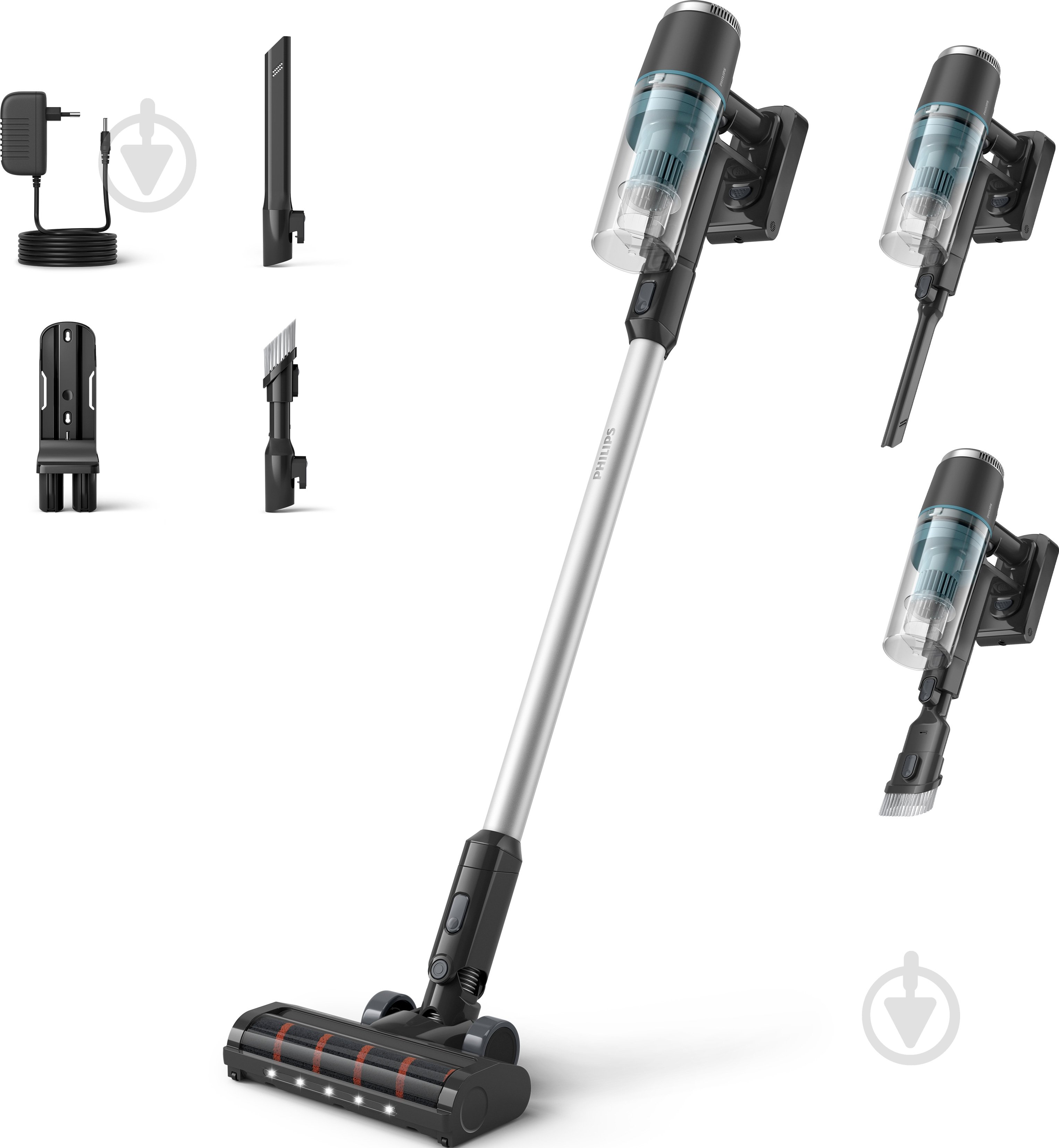 Пилосос акумуляторний Philips XC3031/01 grey - фото 1