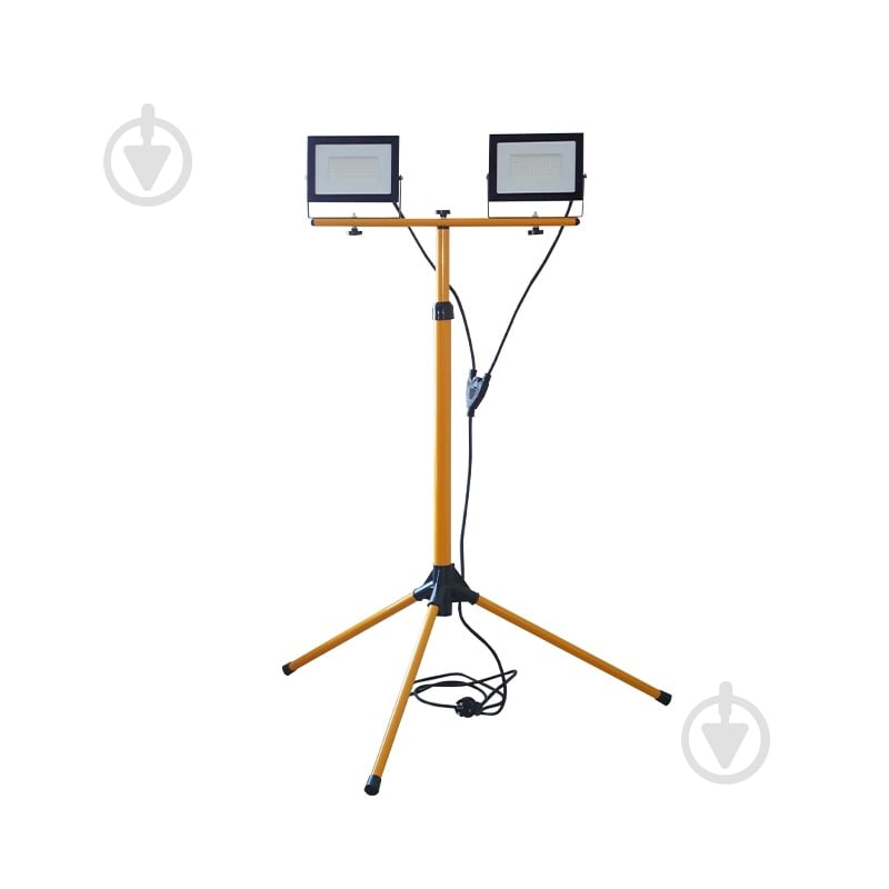 Прожектор светодиодный LED UEC Delta SLC2-TR 2х50Вт штатив 6500K 100 Вт IP65 черный/желтый SLC2-50-IP65-TR-B - фото 1 Прожектор светодиодный LED UEC Delta SLC2-TR 2х50Вт штатив 6500K 100 Вт IP65 черный/желтый SLC2-50-IP65-TR-B - фото 1