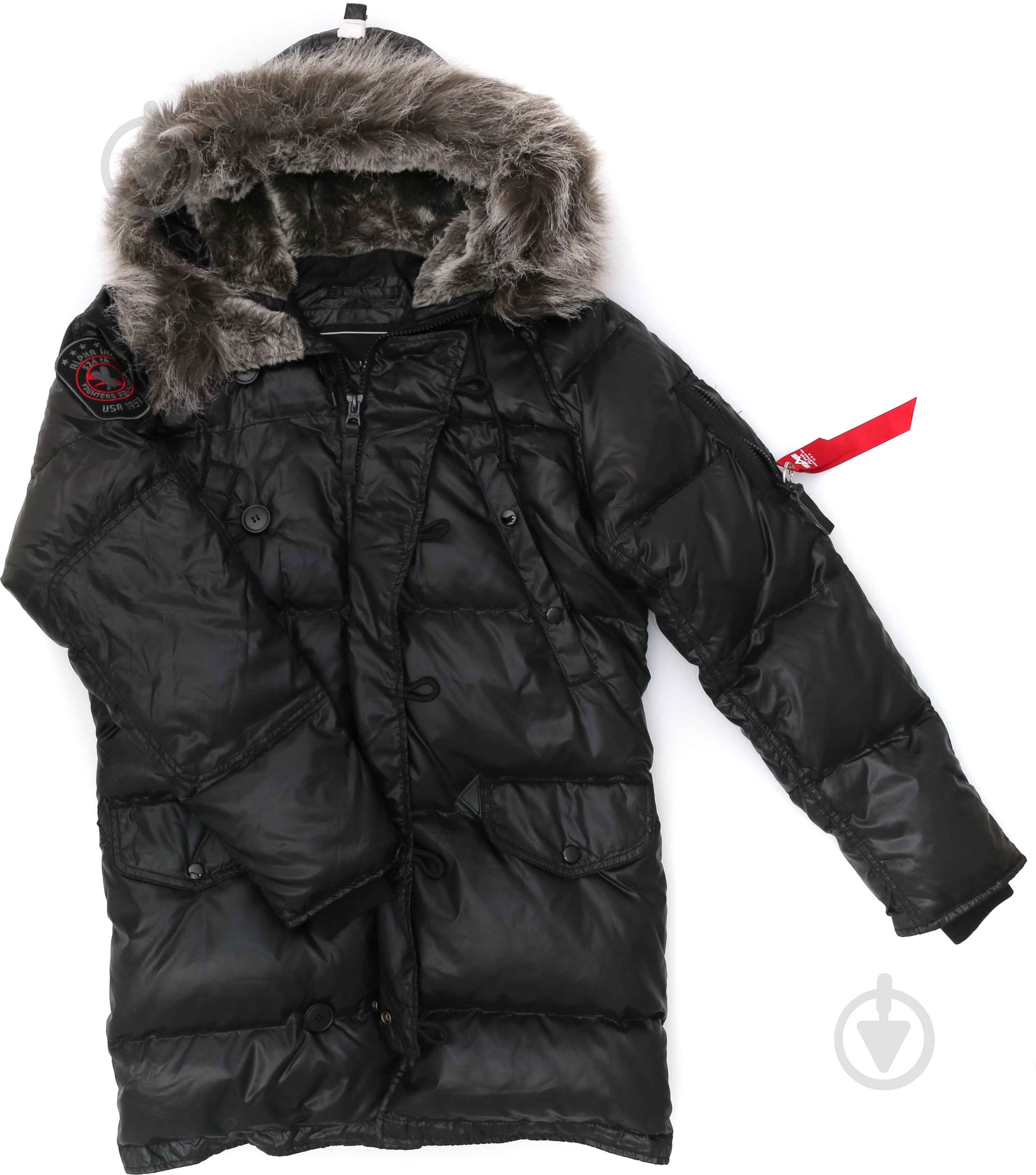 Куртка-парка мужская зимняя Alpha Industries N-3B Down р.XXL черная - фото 1