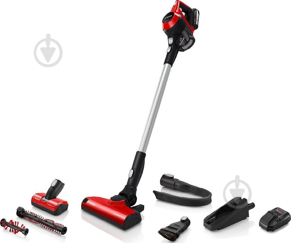 Пылесос аккумуляторный Bosch BCS61PET red - фото 2 Пылесос аккумуляторный Bosch BCS61PET red - фото 2