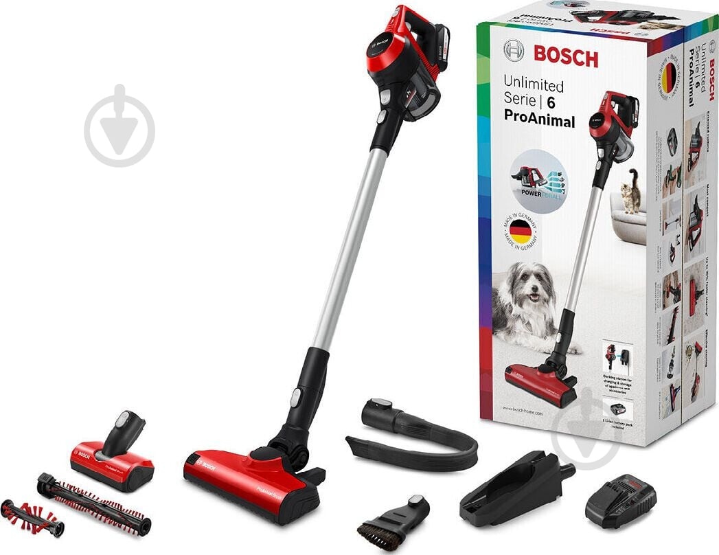 Пылесос аккумуляторный Bosch BCS61PET red - фото 4 Пылесос аккумуляторный Bosch BCS61PET red - фото 4