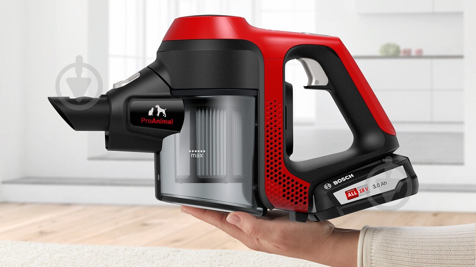 Пылесос аккумуляторный Bosch BCS61PET red - фото 6 Пылесос аккумуляторный Bosch BCS61PET red - фото 6