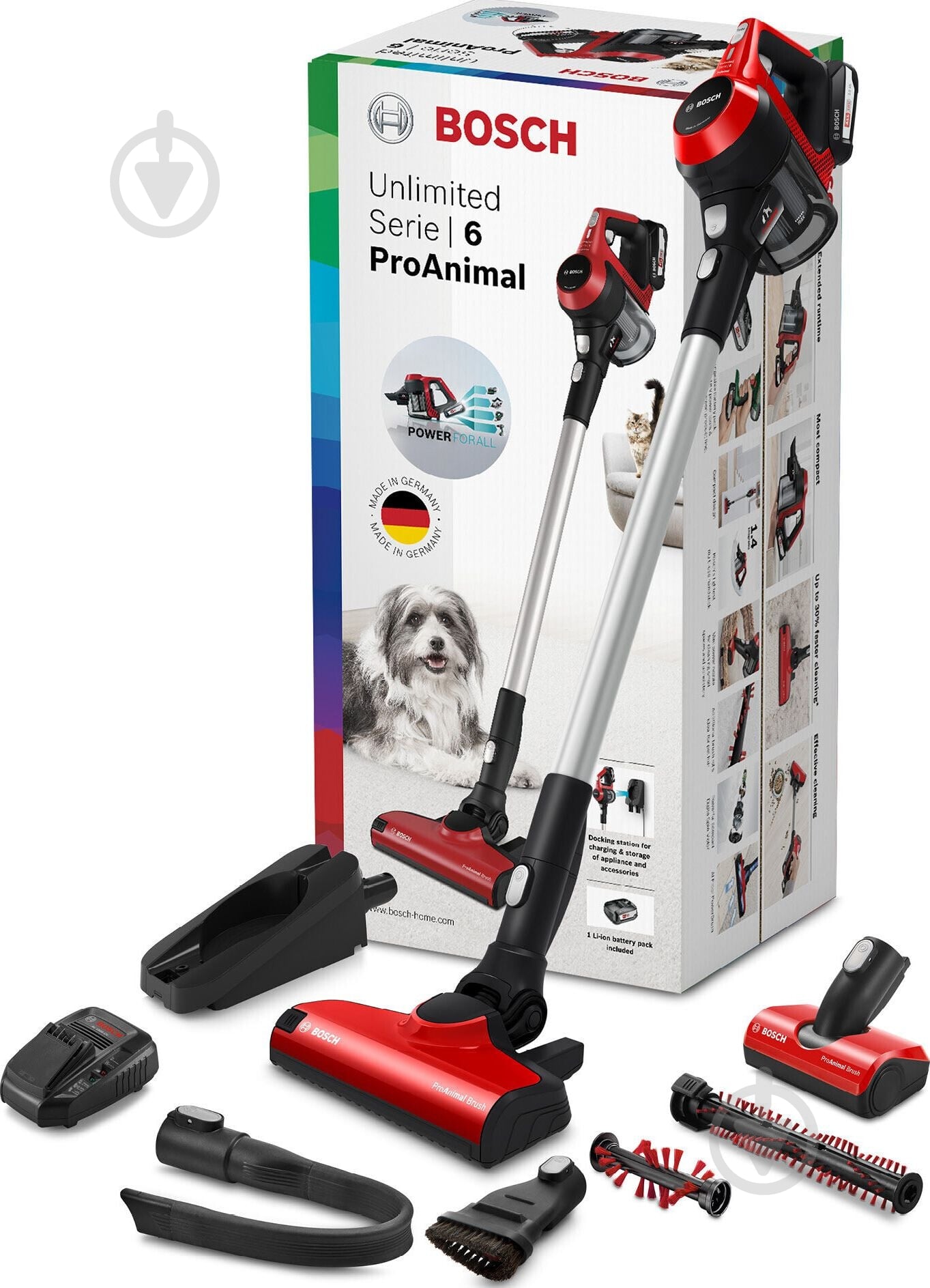 Пылесос аккумуляторный Bosch BCS61PET red - фото 3 Пылесос аккумуляторный Bosch BCS61PET red - фото 3