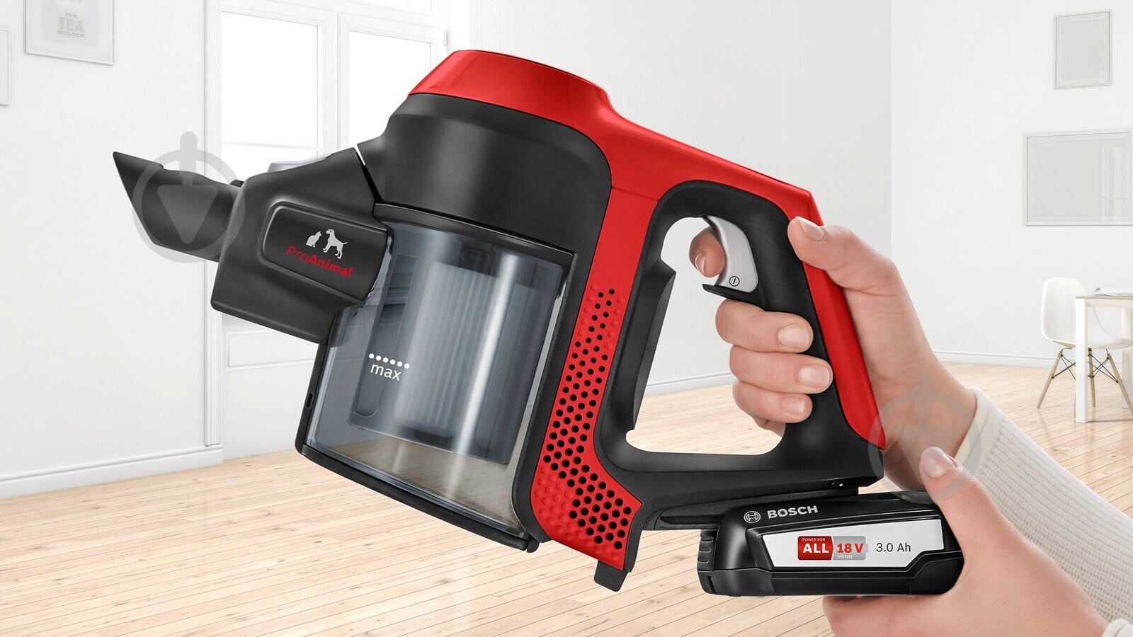 Пылесос аккумуляторный Bosch BCS61PET red - фото 9 Пылесос аккумуляторный Bosch BCS61PET red - фото 9