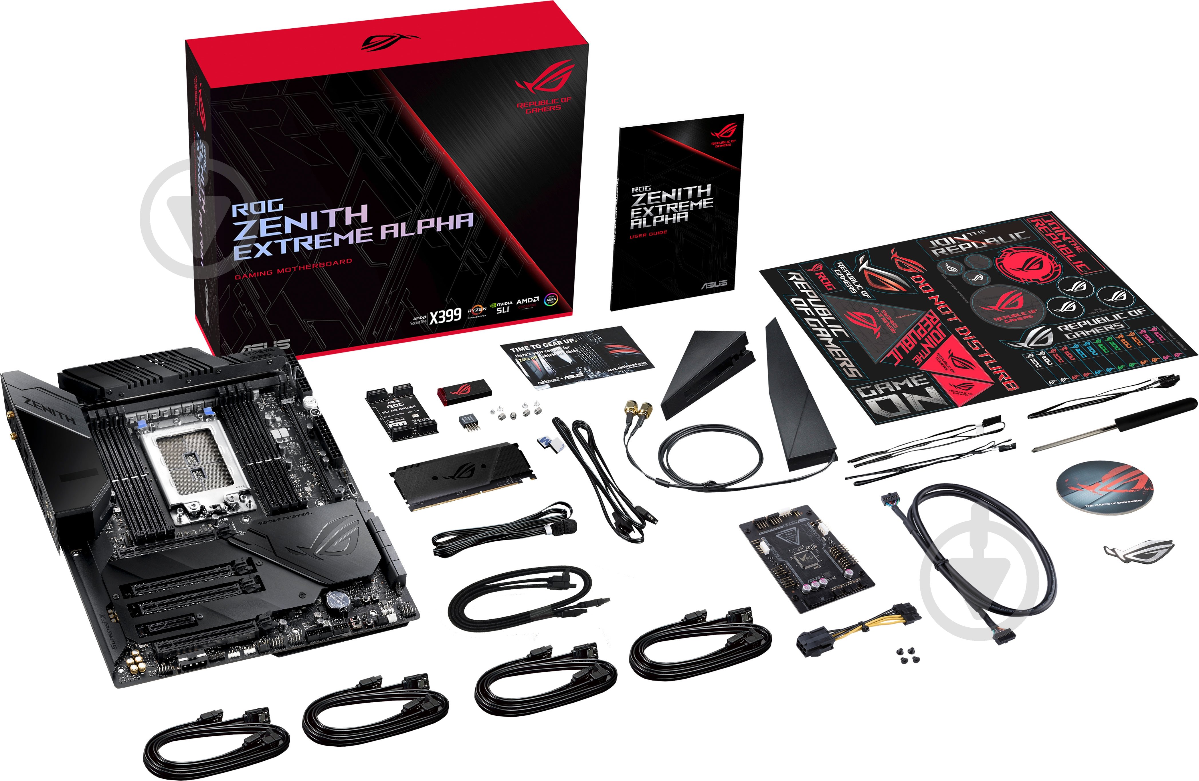 Материнская плата Asus ROG ZENITH EXTREME ALPHA (Socket TR4, AMD X399, E-ATX) - фото 10