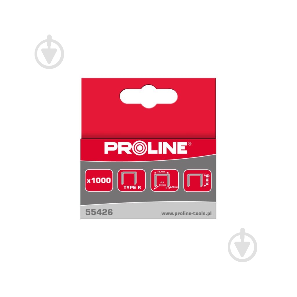 Скобы для ручного степлера Proline 8 мм 1000 шт. 55428 - фото 1