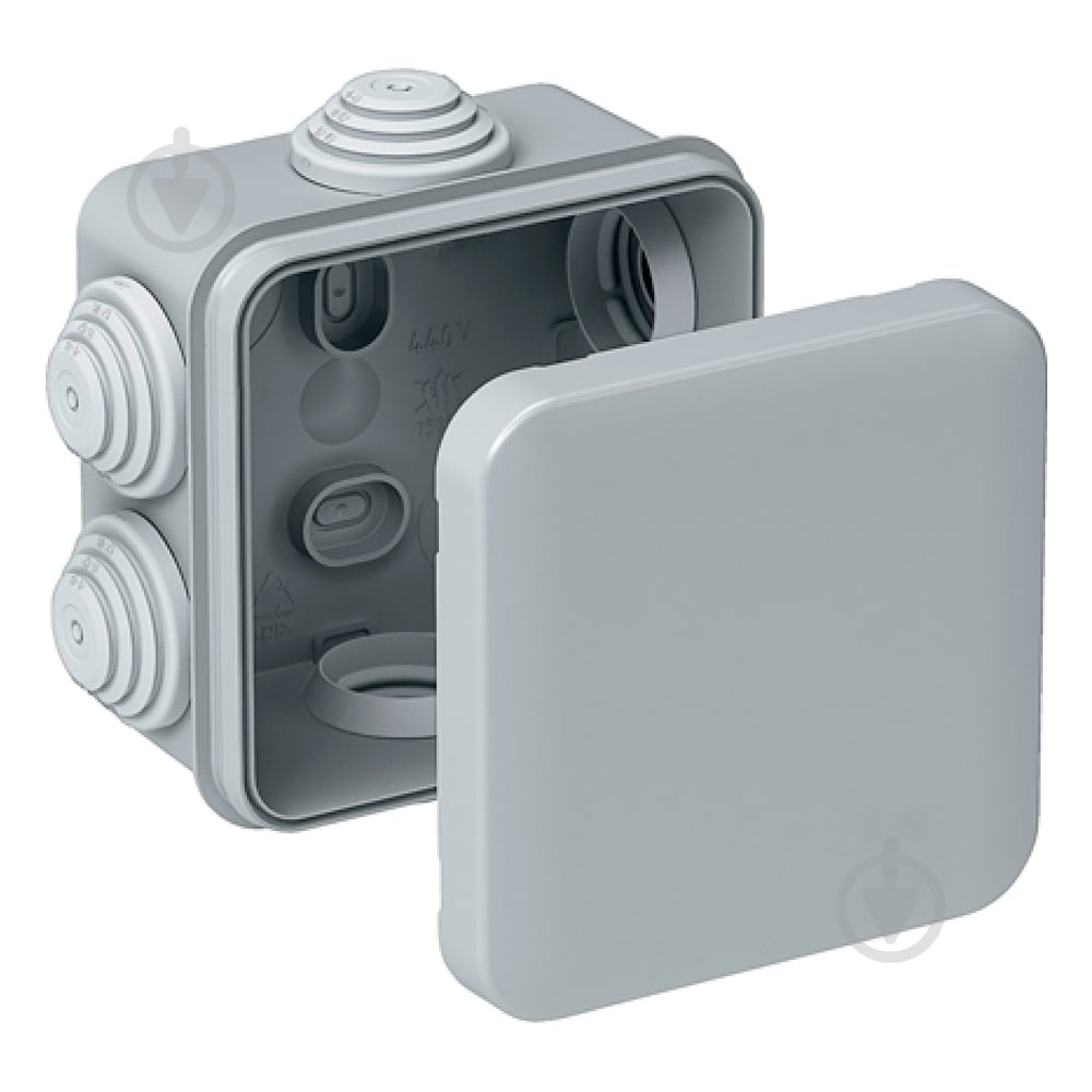 Коробка розподільча з кришкою Neomax поліпропілен NX1049 - фото 1 Коробка розподільча з кришкою Neomax поліпропілен NX1049 - фото 1