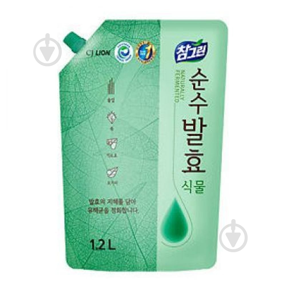 Средство для ручного мытья посуды LION KOREA CHG Plant (запасной блок) 1,2 л - фото 1