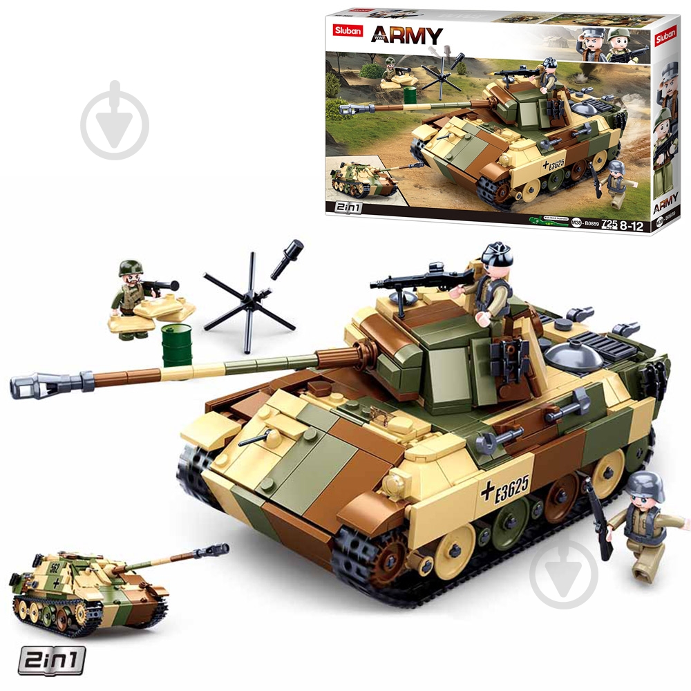 Конструктор Sluban Army: Боевой танк M38-B0859 - фото 1 Конструктор Sluban Army: Боевой танк M38-B0859 - фото 1