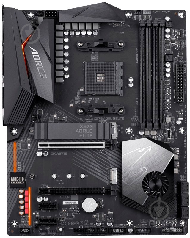 Материнская плата Gigabyte X570 AORUS ELITE (Socket AM4, AMD X570, ATX) - фото 2 Материнская плата Gigabyte X570 AORUS ELITE (Socket AM4, AMD X570, ATX) - фото 2