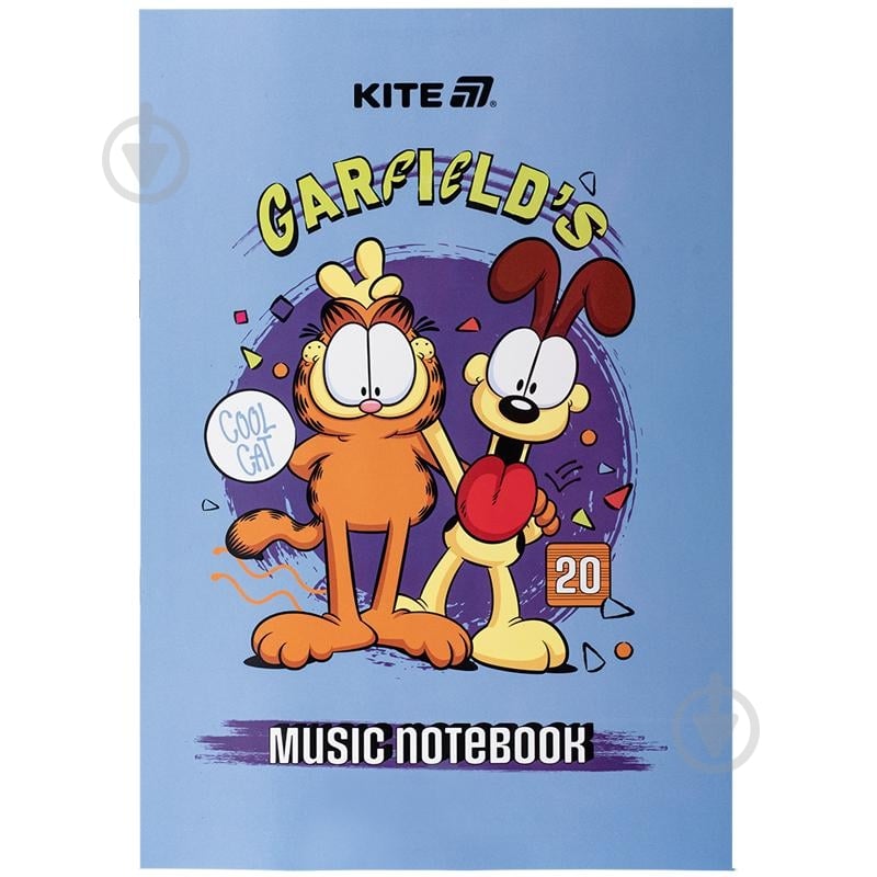 Тетрадь для нот А4 20 листов Garfield GF25-404 KITE - фото 1 Тетрадь для нот А4 20 листов Garfield GF25-404 KITE - фото 1