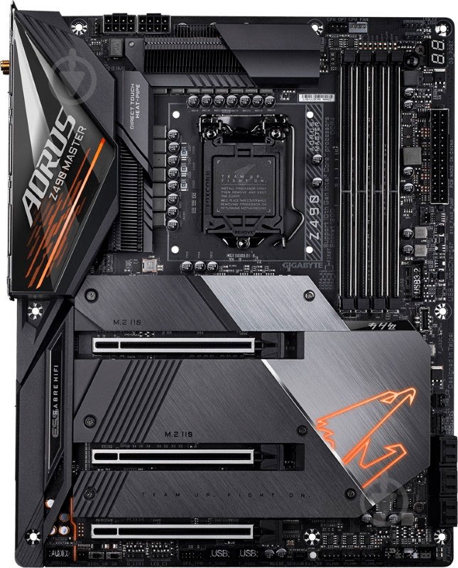 Материнская плата Gigabyte Z490 AORUS MASTER (Socket 1200, Intel Z490, ATX) - фото 2 Материнская плата Gigabyte Z490 AORUS MASTER (Socket 1200, Intel Z490, ATX) - фото 2