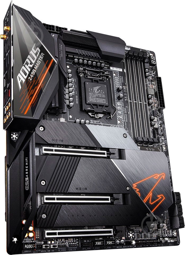 Материнская плата Gigabyte Z490 AORUS MASTER (Socket 1200, Intel Z490, ATX) - фото 1 Материнская плата Gigabyte Z490 AORUS MASTER (Socket 1200, Intel Z490, ATX) - фото 1