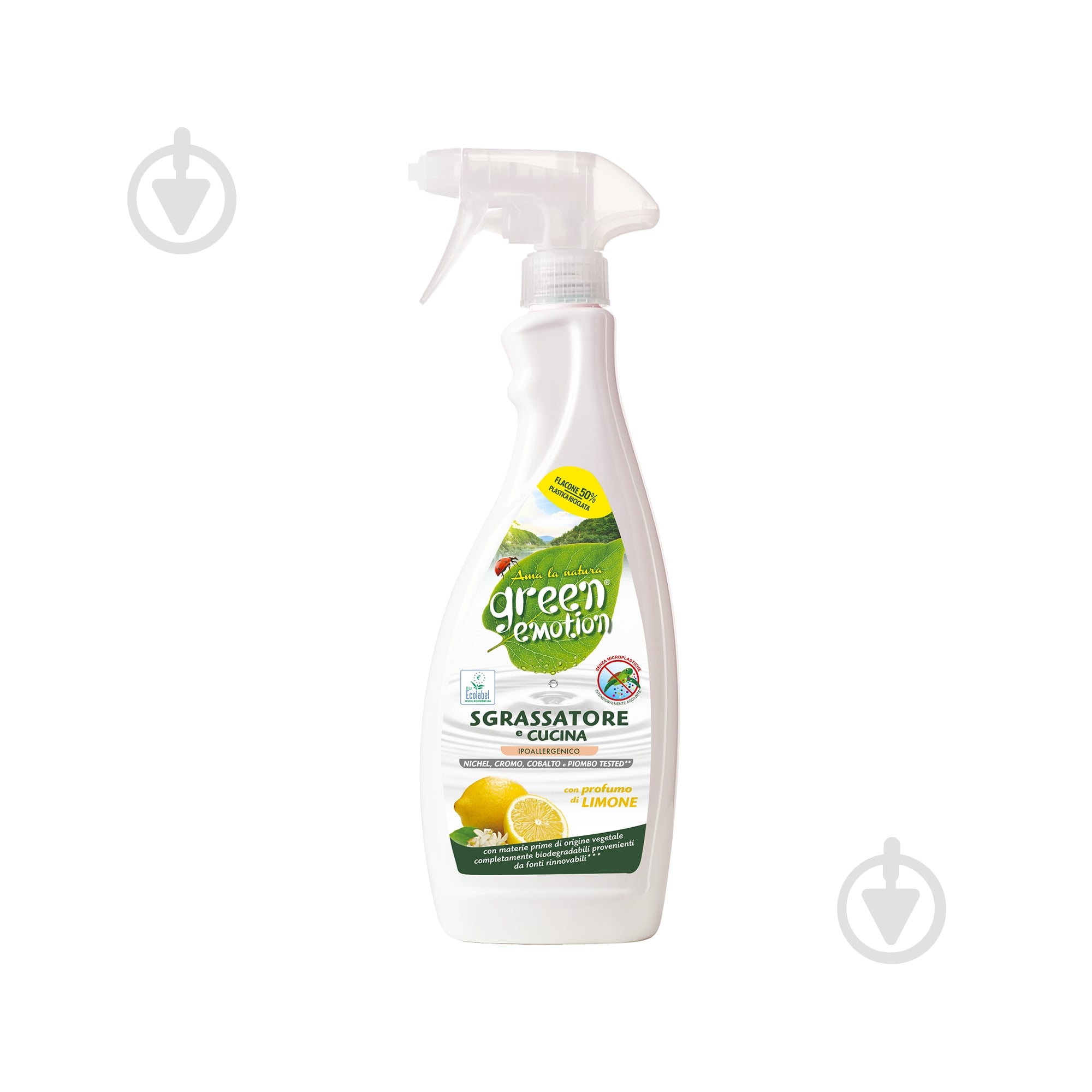 Жидкость GREEN EMOTION Sgrassatore e Cucina con profumo di Limone 0,75 л - фото 1