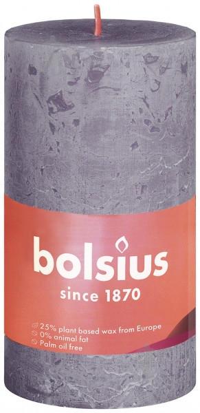 Свеча Рустик столбик SHINE 100/50 лаванда Bolsius - фото 1