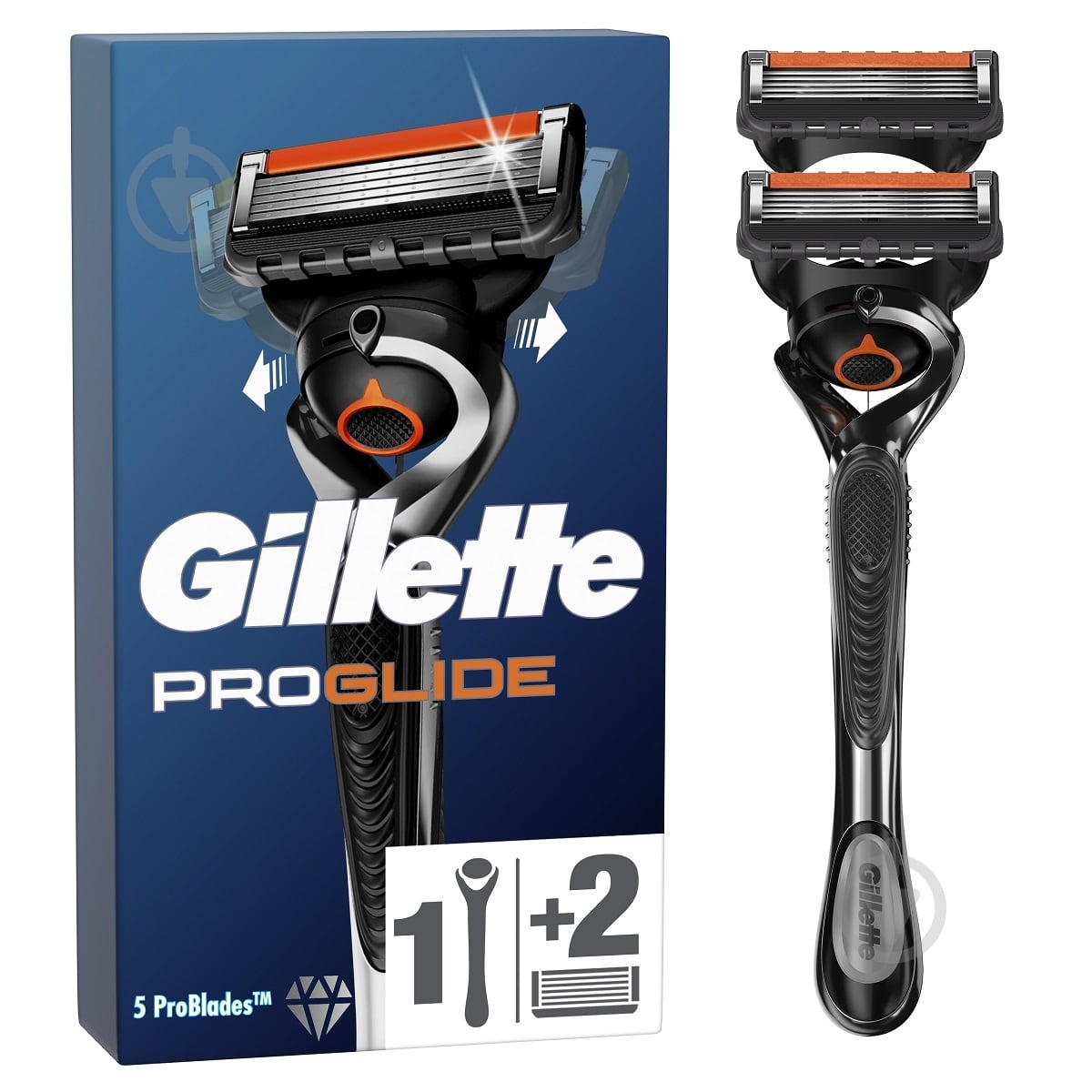 Станок для бритья GILLETTE ProGlide и запасной картридж 2 шт - фото 1