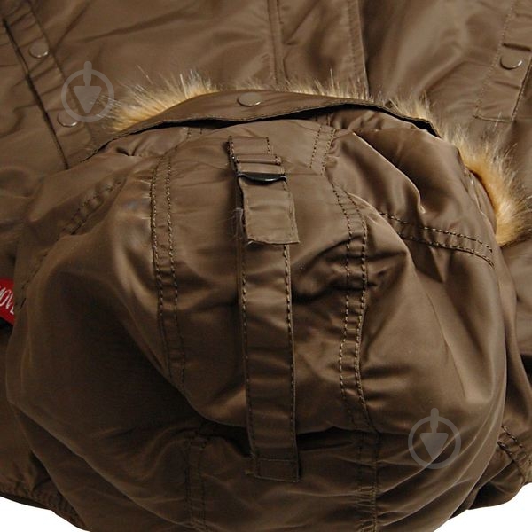 Куртка-парка мужская демисезонная Alpha Industries N-3B Slim Fit р.L красно-коричневая - фото 4