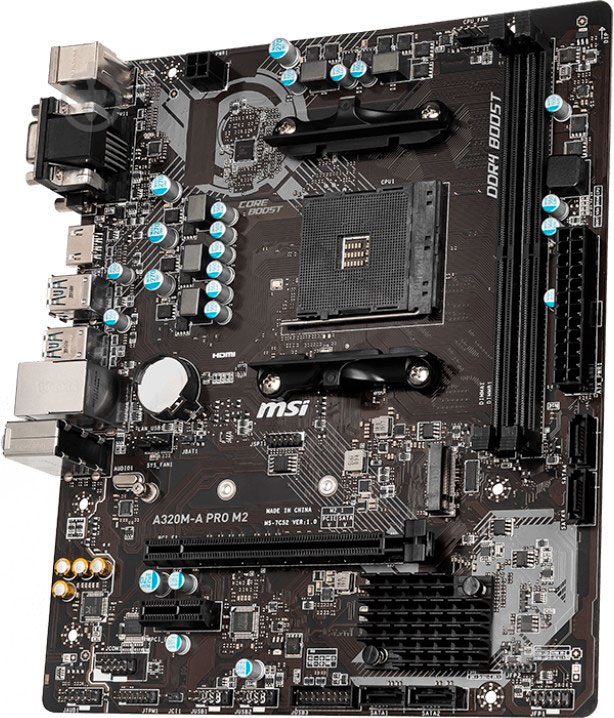 Материнская плата MSI A320M-A PRO M2 (Socket AM4, AMD A320, mirco ATX) - фото 2